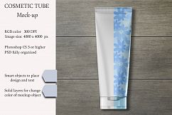 Cosmetic tube mockup. Transparent lid. Product mockup. Product Image 2