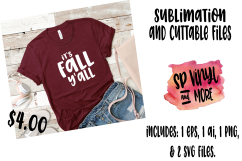 It&#039;s Fall Y&#039;all Cuttable and Printable Design Files Product Image 2
