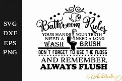 Bathroom Rules SVG Cut File Product Image 1