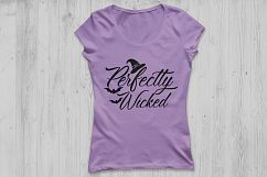 Perfectly Wicked svg, Halloween svg, witch svg, spooky svg. Product Image 2