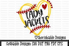 Baseball Svg, Softball Svg, Lady Jackets Baseball Cutting file, heart frame baseball, dxf pattern, svg pattern, Cricut instant download Product Image 1