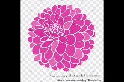 100 Dahlia Flower Clip Arts, Botanical Greenery, Floral Product Image 2
