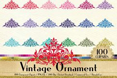 100 Vintage Ornament Clip Arts, Antique, Wedding, Ornament Product Image 1