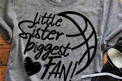 Basketball SVG - Biggest Fan SVG Big Little Sister Brother Product Image 13