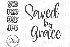 Saved by Grace SVG, Christian SVG, Bible Verse SVG Product Image 2