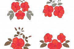 Set of flower, floral elements, frames, seamless patterns, designs for Greeting Card, Invitation, Wedding, Decoration, Fabric. Vector.  Product Image 4