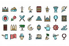 Istanbul icons set vector flat Product Image 1