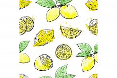 Sketch lemons. Watercolor. Vector. Product Image 4