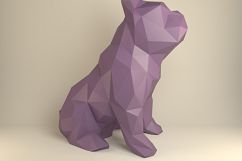 French Bulldog, Papercraft Bulldog, Paper Dog, Paper Animals, Papertoy, Home Decor, Frenchie, 3D papercraft model, lowpoly DIY, hobby idea Product Image 3