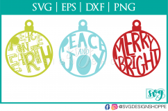 Christmas Ornaments, Christmas, SVG, SVG files for Cricut Product Image 2