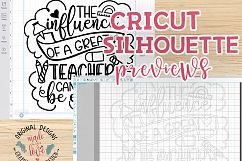 The influence of a Great Teacher can never be Erased Cut File and Printable Product Image 2