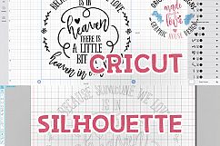 Because Someone We love is in Heaven There is a Little Bit of Heaven in Our Home Cut File  (SVG, DXF, PNG) Product Image 2