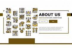 About Us Presentation Landing Header Vector Product Image 1