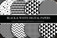 Black and White Digital Papers - P1 Product Image 2