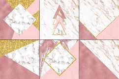 Pink, Marble &amp; Gold Glitter Digital Paper Product Image 3