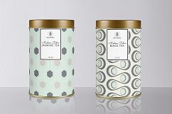 8 Seamless Retro Patterns - Mint Green, Ivory &amp; Gray - Set 2 Product Image 4