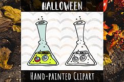 Scary Volumetric flask Halloween Clipart Product Image 1
