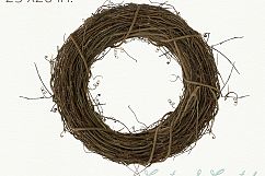 Large Wreaths &amp; Garland From My Garden/ Clipart- Elements Product Image 5
