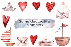 Birds in Love - Watercolor Clip Art Set Product Image 5