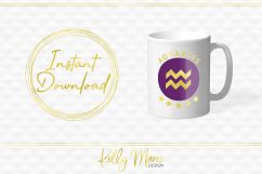 Aquarius Zodiac SVG File Product Image 5