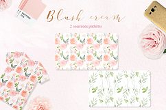 Blush cream. Floral watercolor clip art. Product Image 17