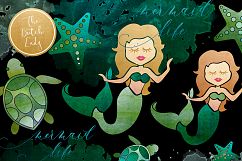 Mermaid &amp; Sealife Clipart Set Product Image 6
