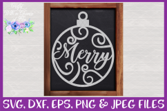 Christmas Word Ornaments SVG Christmas Flourish Baubles Product Image 9