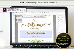 Gold Printable Wedding Welcome Sign, A1,A2,A3,A4,A5, DAD_12 Product Image 3