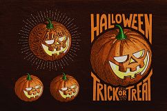 Halloween Pumpkin Engraving Style Product Image 3