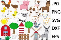 Farm Animals - Clip art / Cutting Files - 73c Product Image 1