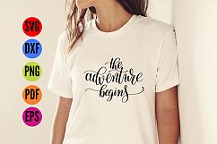 Family Quote The Adventure Begins SVG Cutting File  Product Image 3