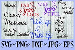 Makeup files BUNDLE 12 sayings make up brush holder makeup caddy makeup bag SVG PNG EPS DXF JPG  Product Image 1