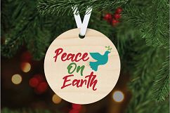 Peace on Earth SVG - Christmas SVG Cut File - DXF PNG EPS Product Image 6