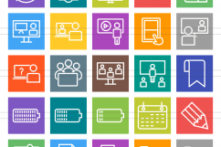 166 Web Line Multicolor B/G Icons Product Image 2