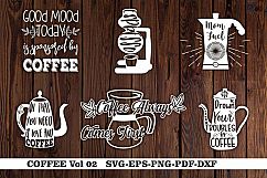 coffee svg, VOL2, coffee quote, coffee print, coffee wall Product Image 1