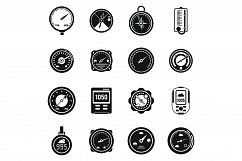 Weather barometer icons set, simple style Product Image 1