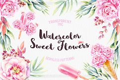 Watercolor Sweet Flowers Product Image 1