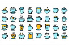 Mug icons set vector flat Product Image 1