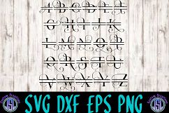 Split Fancy Letter Monogram SVG, EPS, DXF, PNG Digital Download Product Image 1