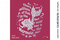 ONLY ONE MERMAID LIKE ME! - SVG DXF EPS PNG - Cricut &amp; Silhouette - clean cutting files Product Image 2