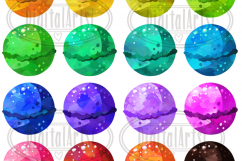 Watercolor Bath Bombs Clipart Product Image 2