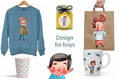 Busy Children - Watercolor Clip Art Set Product Image 7