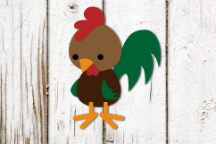 Rooster Chicken and Chick SVG Design Product Image 2