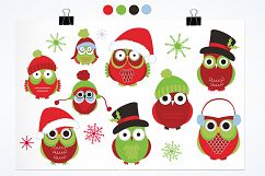 Christmas Owls graphics and illustrations Product Image 2