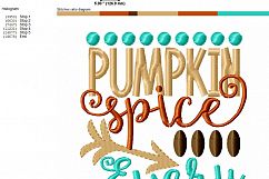 Pumpkin Spice Everything - Embroidery Design Product Image 4