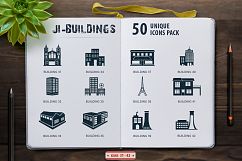 Glyph Buildings Icons Set Product Image 6