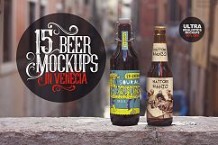 15 Beer Mockups in Venecia Product Image 1