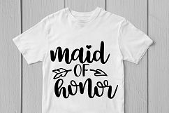 Maid Of Honor - Wedding SVG EPS DXF PNG Cutting Files Product Image 2