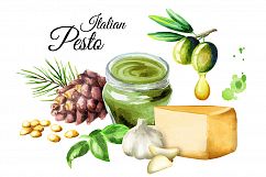 Italian pesto. Watercolor Product Image 3