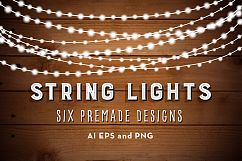 String Lights Bunches Clip Art Set Product Image 1